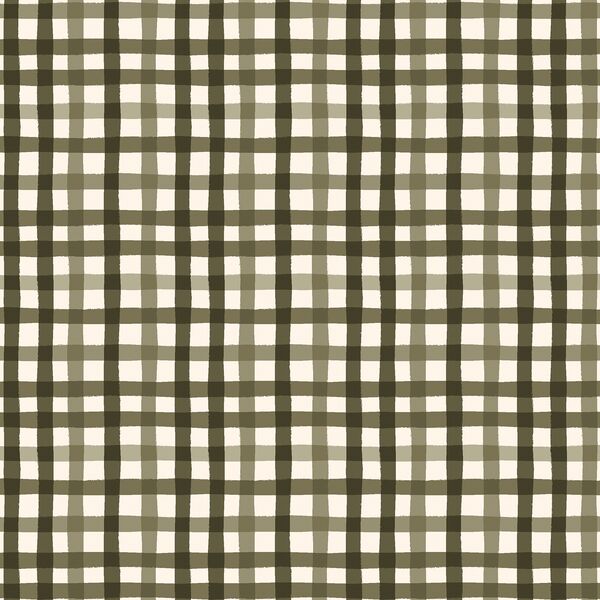 Vintage Gingham in Dark Olive
