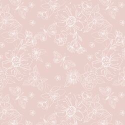 Sketched Florals in Pink Blossom