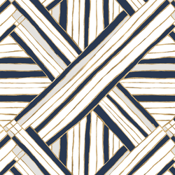 Large Interlaced Stripe in White