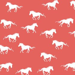 Horse Silhouette in Salmon