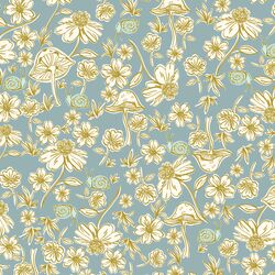 Garden Ode in Slate Blue