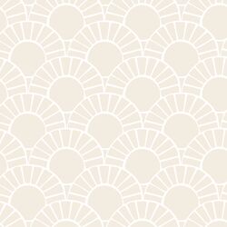 Large Mosaic Sun Tile in Shell