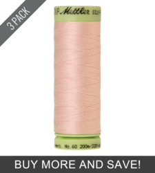 Flesh (9240-0600) - Silk Finish Cotton 60wt - 220 Yards (3 Pack)
