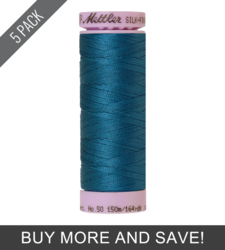 Dark Turquoise (9105-0483) - Silk Finish Cotton 50wt - 164 Yards (5 Pack)