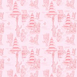 Christmas Toile in Blush Pink
