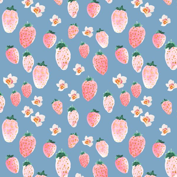 Strawberry Blossom in Blue Sky