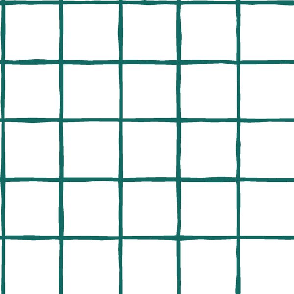 Windowpane in Emerald on White