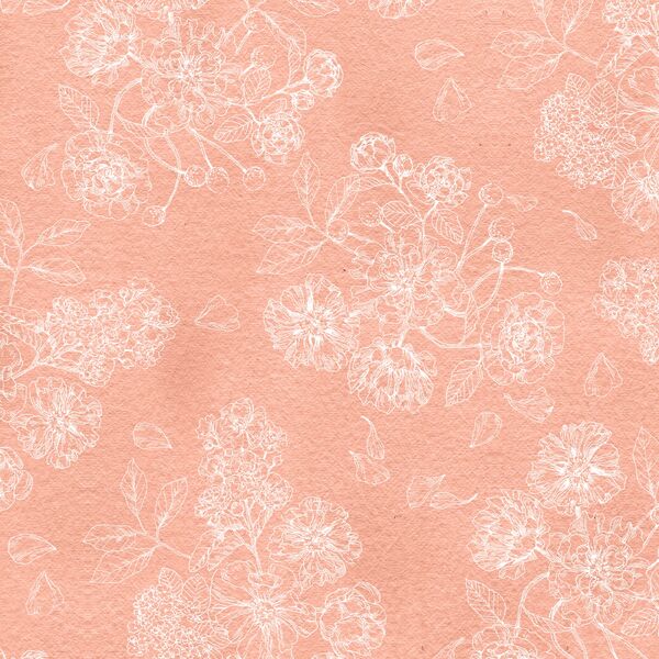 Floral Toile in Coral