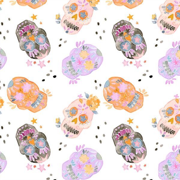 Sugar Skulls in White
