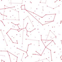 Star Charts in Passion on White
