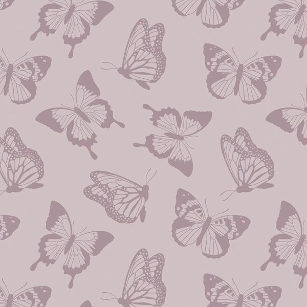 Fluttering Butterfly in Light Purple