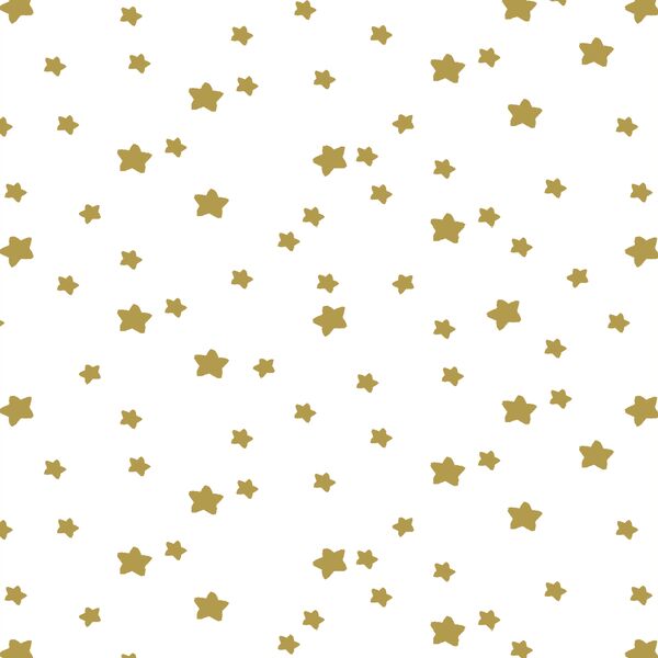 Star Light in Gold on White