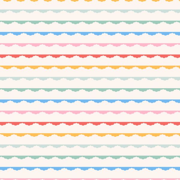 Ruffle Stripe in Rainbow