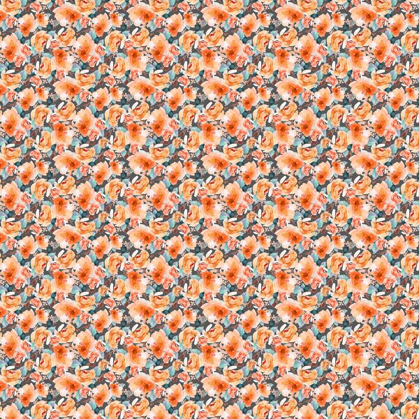 Mini Autumn Floral in Warm Orange