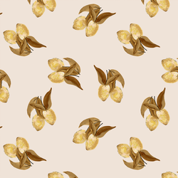 Vintage Lemons in Vintage White