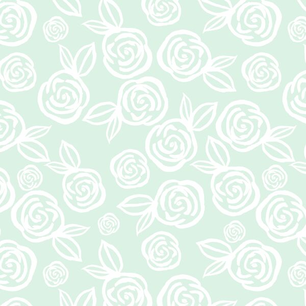 Tea Roses in Mist Green