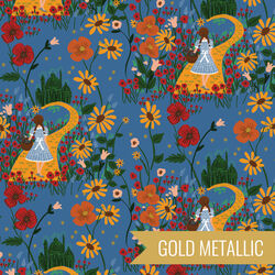 Yellow Brick Road in Blue Metallic