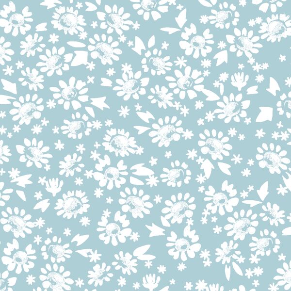 Daisies in Powder Blue