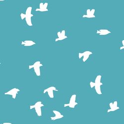 Flock Silhouette in Lagoon
