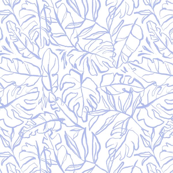 Palm Leaf in Atoll on White