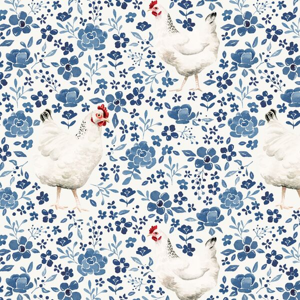 Country Floral Chickens in Delft