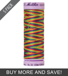 Prime Kids (9075-9824) - Silk Finish Cotton Multi 50wt - 109 Yards (5 Pack)