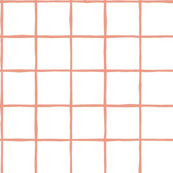 Windowpane in Grapefruit on White