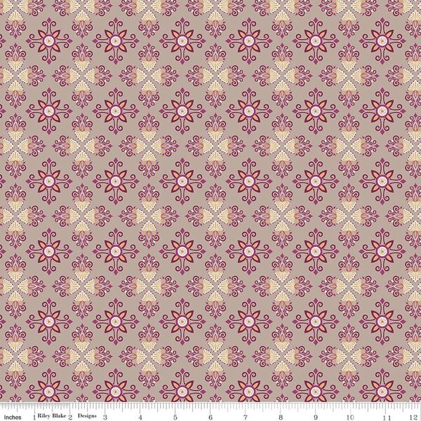 Damask in Pewter