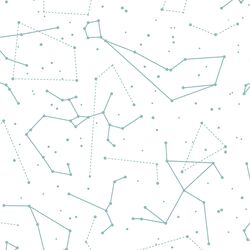 Star Charts in Pool on White