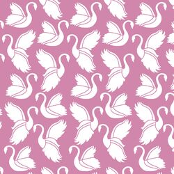 Swan Silhouette in Wisteria