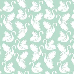 Swan Silhouette in Mint