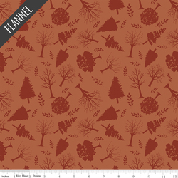 Into the Woods Trees Flannel in Rust
