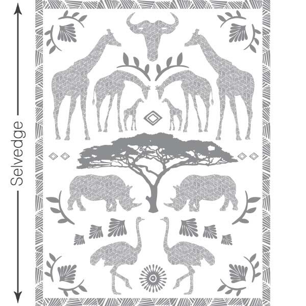 Zambezi Quilt Panel in Smoke