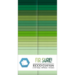 Ecco Cotton 2.5" Strip Roll in Fir Sure