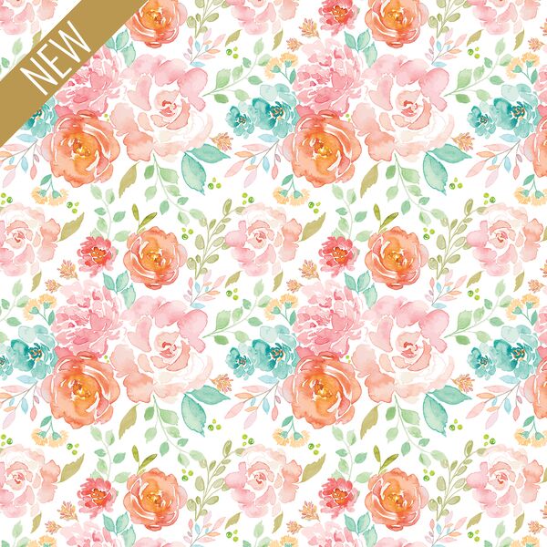 Little Rainbow Floral in Rosie