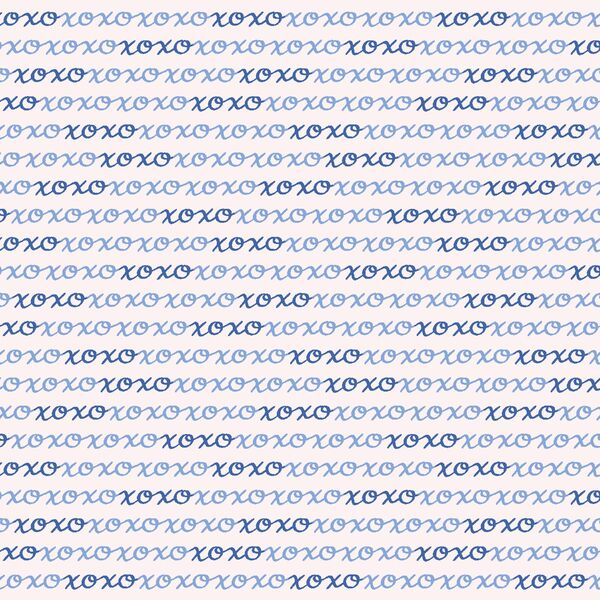 XOXO Stripe in True Blue