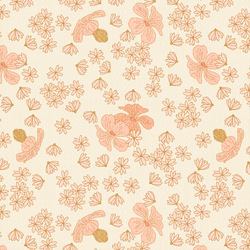 Scattered Florals in Light Cream