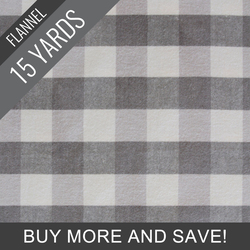 Buffalo Plaid Mini Flannel in Mink - 15 Yard Bolt
