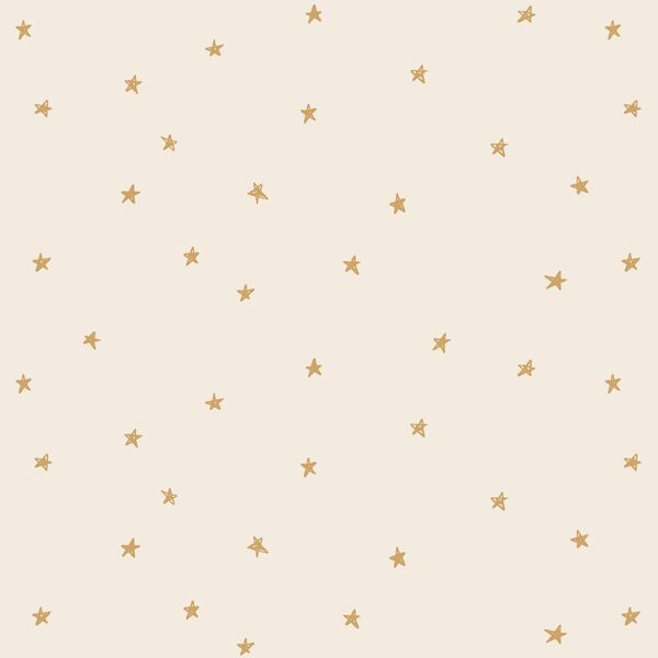 Celestial Stars in Golden Mustard Yellow on Egret