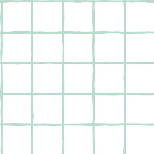 Windowpane in Mint on White