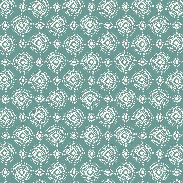 Ikat in Soft Teal