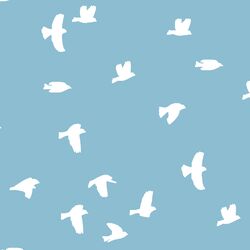 Flock Silhouette in Breeze