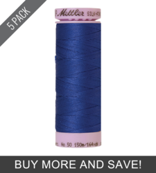 Fire Blue (9105-1078) - Silk Finish Cotton 50wt - 164 Yards (5 Pack)
