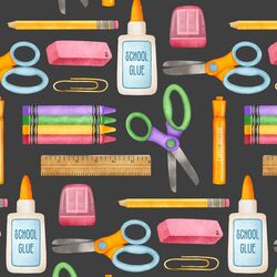 Large Back 2 School Supplies in Jet