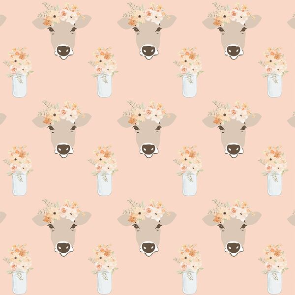 Small Clara Cow in Peony