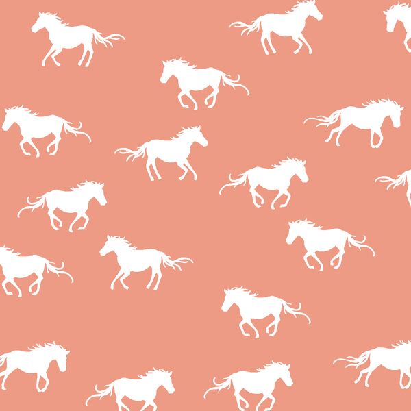 Horse Silhouette in Grapefruit
