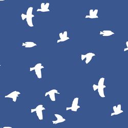 Flock Silhouette in Blue Jay