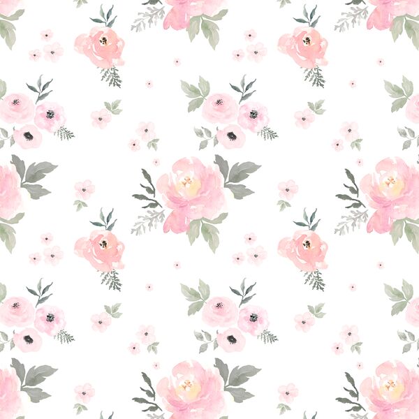Small Sweet Blush Roses in White