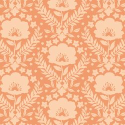 Royal Floral Silhouette in Coral Rose