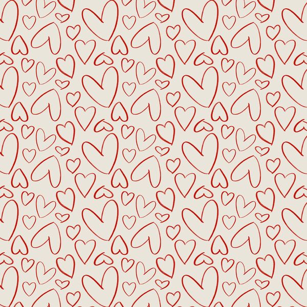 Will You Be Mine in Red on Ivory